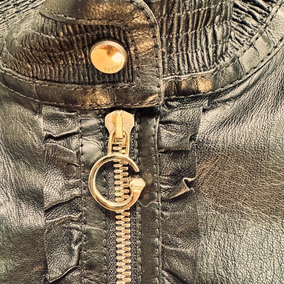 Gucci leather bomber jacket - Picture 4 of 6